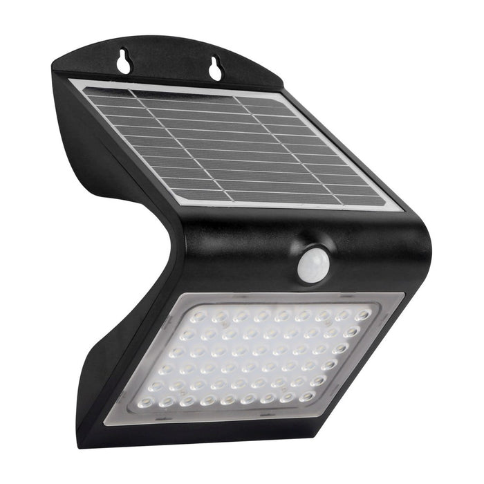 Velamp Aplique LED de 4 W (500 lm) con carga solar y sensor de movimiento COLOMBA
