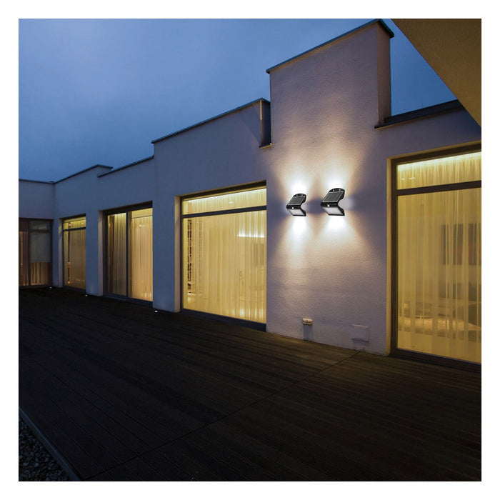 Velamp Aplique LED de 4 W (500 lm) con carga solar y sensor de movimiento COLOMBA