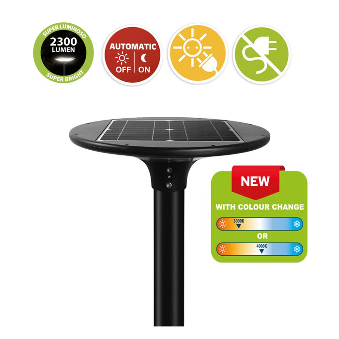 Velamp Farola LED solar 2300 lúmenes IP65 SPIELBERG