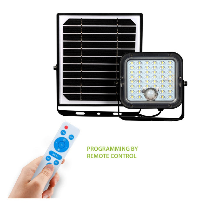 Velamp Proyector LED con detector de presencia y panel solar remoto CUBE 1.500 lm