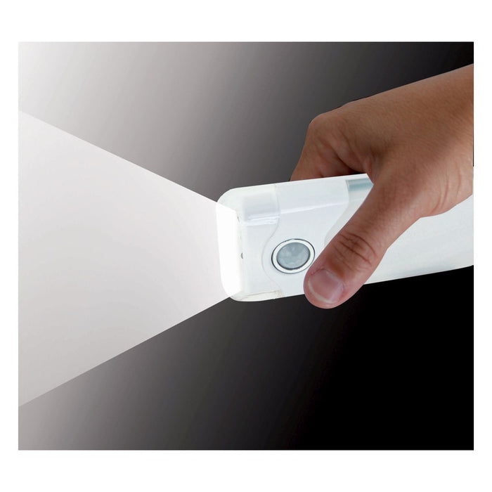 Velamp Punto de luz con detección de presencia + luz de emergencia + linterna LED con enchufe europeo horizontal NIGHT GUARD 2
