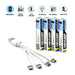 Velamp Pack de 4 pilas AA litio recargables USB-C 1400 mAh
