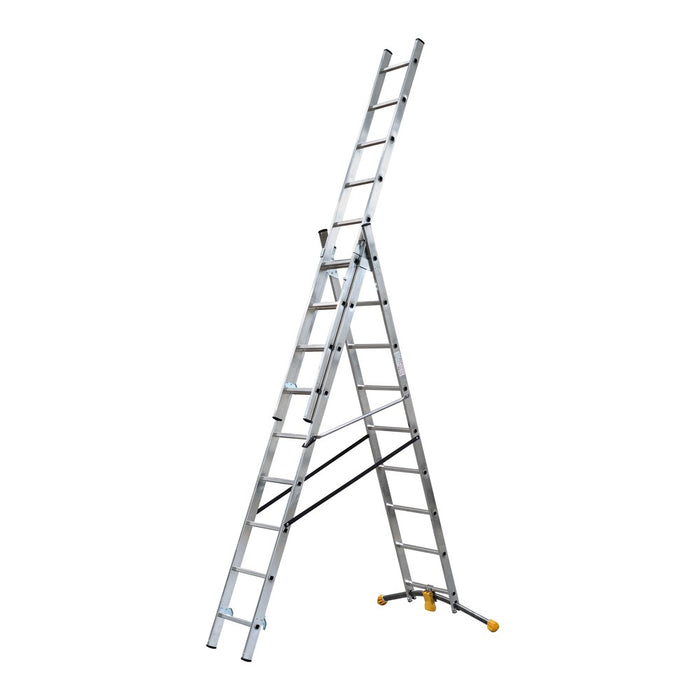 Hailo Escalera combinada de 3 tramos con estabilizador curvo HobbyLOT (3x9)