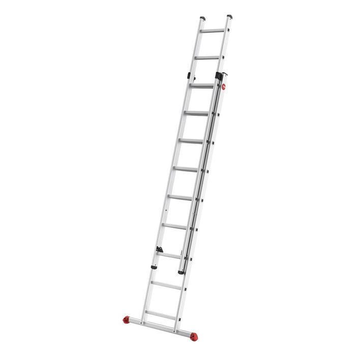 Hailo Escalera aluminio 2 tramos corredera ProfiStep Duo (2x18 peldaños)