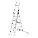 Hailo Escalera aluminio combinada 3 tramos con estabilizador curvo ProfiLOT Combi (2x6 + 1x5 peldaños)