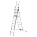 Hailo Escalera aluminio combinada 3 tramos con estabilizador curvo ProfiLOT Combi (2x6 + 1x5 peldaños)