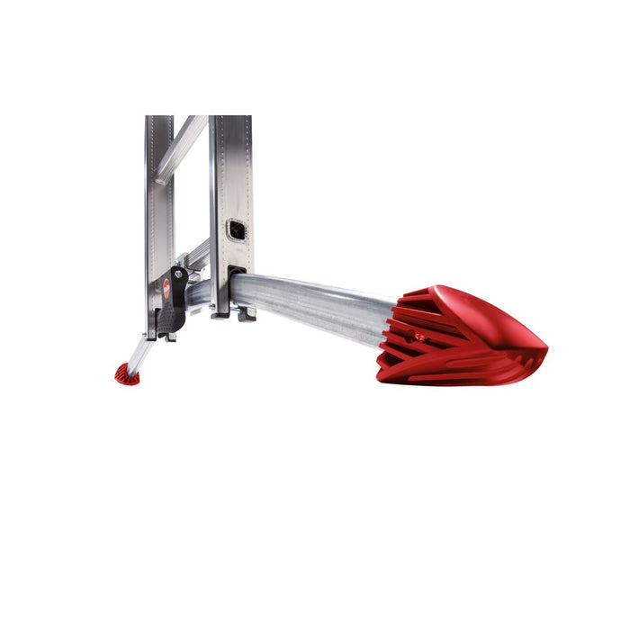 Hailo Escalera aluminio combinada 3 tramos con estabilizador curvo ProfiLOT Combi (2x9 + 1x8 peldaños)