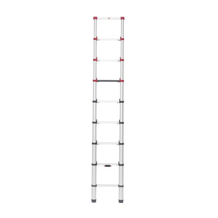 Hailo Escalera telescópica de aluminio FlexLine 260 de 9 peldaños