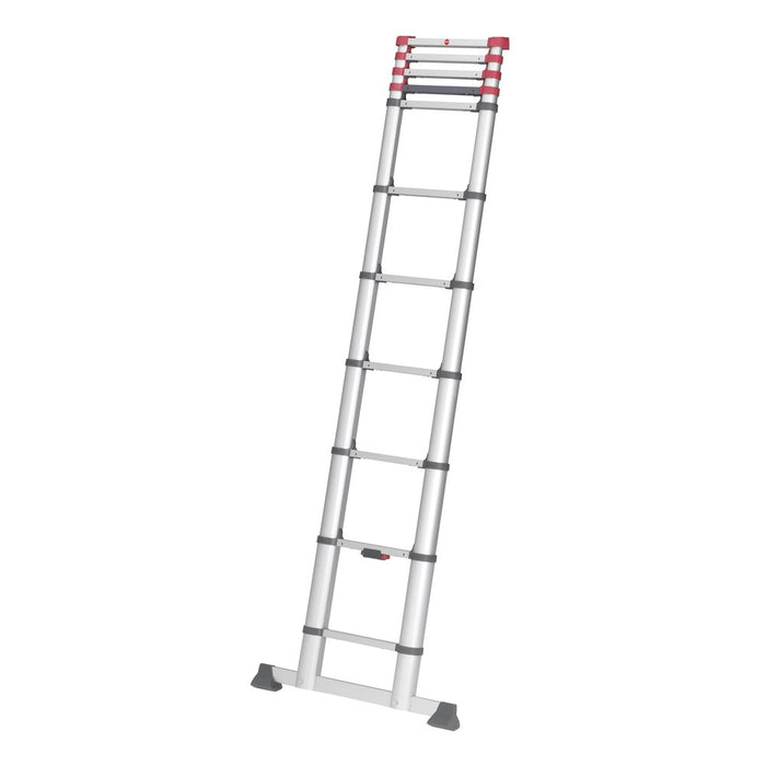 Hailo Escalera telescópica de aluminio FlexLine 260 de 9 peldaños