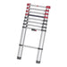 Hailo Escalera telescópica de aluminio FlexLine 260 de 9 peldaños