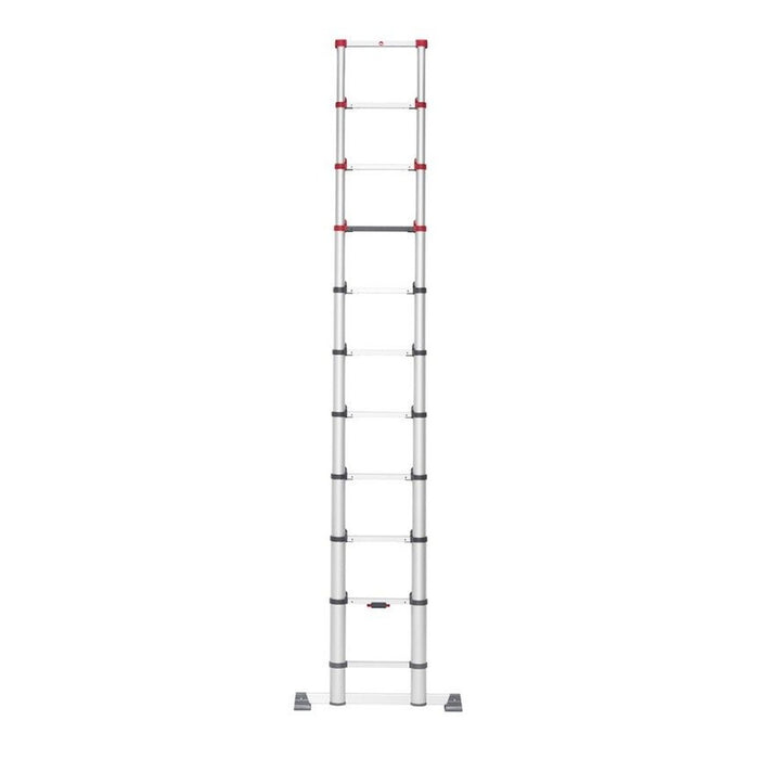 Hailo Escalera telescópica de aluminio FlexLine 320 de 11 peldaños