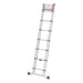Hailo Escalera telescópica de aluminio FlexLine 320 de 11 peldaños