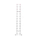 Hailo Escalera telescópica de aluminio FlexLine 380 de 13 peldaños
