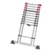 Hailo Escalera telescópica de aluminio FlexLine 380 de 13 peldaños