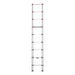 Hailo Escalera telescópica de aluminio FlexLine 380 de 13 peldaños