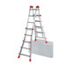 Hailo Escalera aluminio telescópica multiposición ProfiStep Multi (3+3 peldaños)
