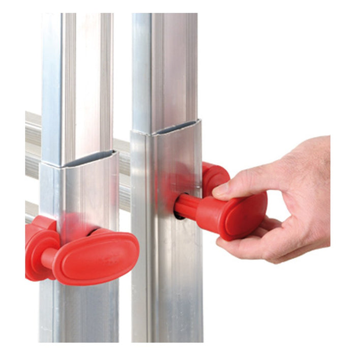 Hailo Escalera aluminio telescópica multiposición ProfiStep Multi (3+3 peldaños)