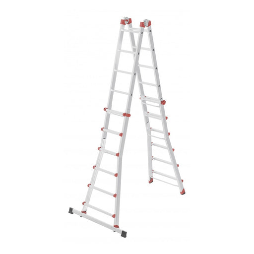 Hailo Escalera aluminio telescópica multiposición ProfiStep Multi con estabilizador (6+6 peldaños)