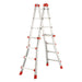 Hailo Escalera aluminio telescópica multiposición ProfiStep Multi con estabilizador (6+6 peldaños)