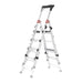 Hailo Escalera de tijera telescópica TL100 TopLine (3-4-5 peldaños)