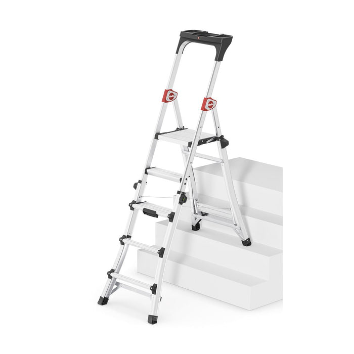 Hailo Escalera de tijera telescópica TL100 TopLine (3-4-5 peldaños)