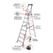 Hailo Escalera de tijera profesional Alu PRO (4 peldaños)