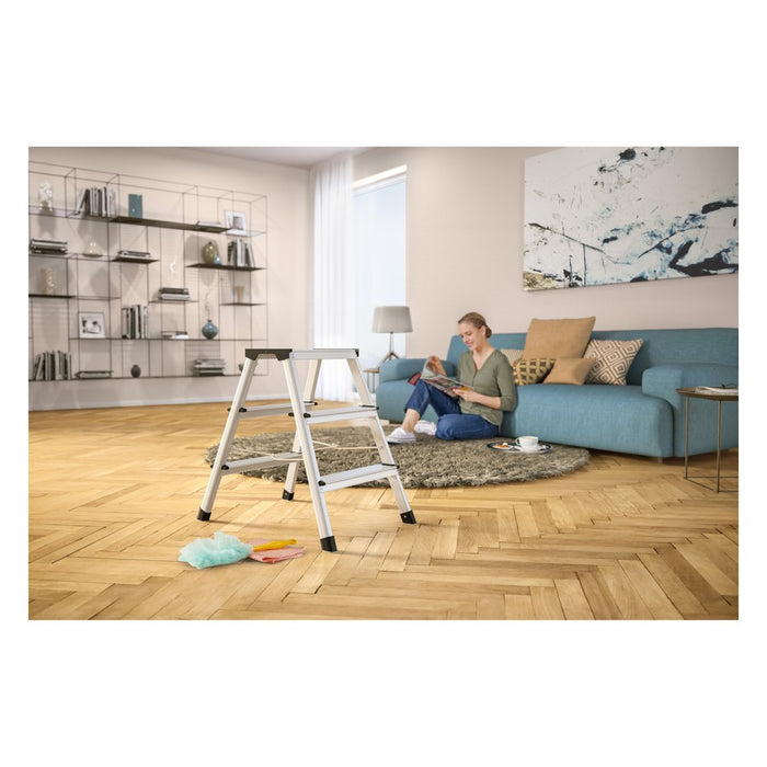 Hailo Taburete de aluminio D60 StandardLine (2x2 peldaños)