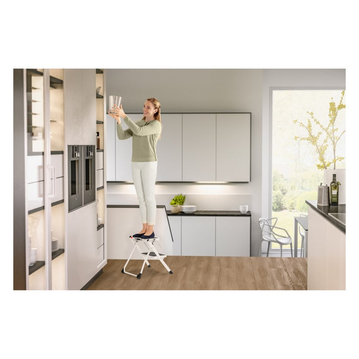 Hailo Taburete de acero MK60 StandardLine Blanco (2 peldaños)