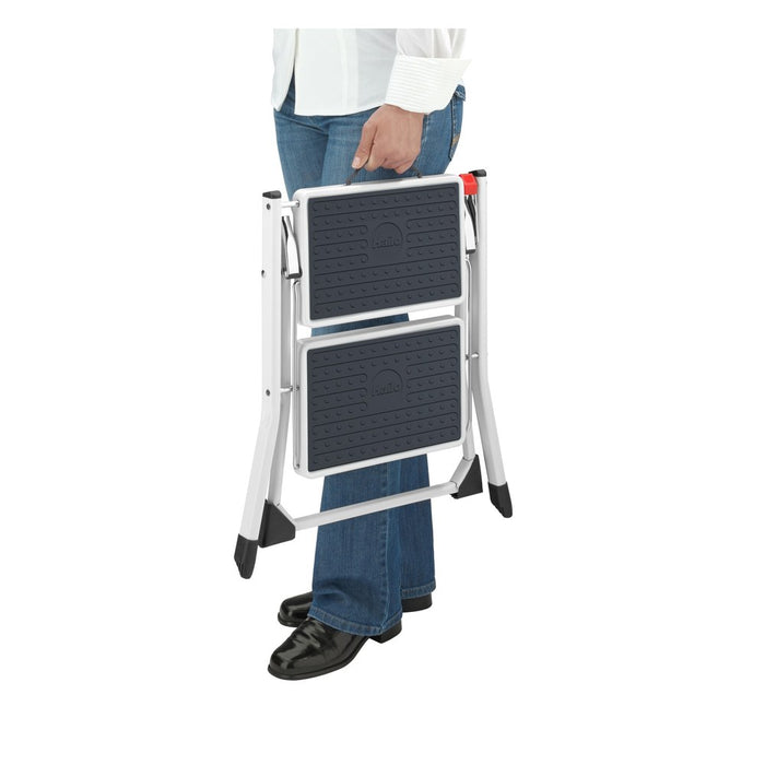 Hailo Taburete de acero MK60 StandardLine Blanco (2 peldaños)