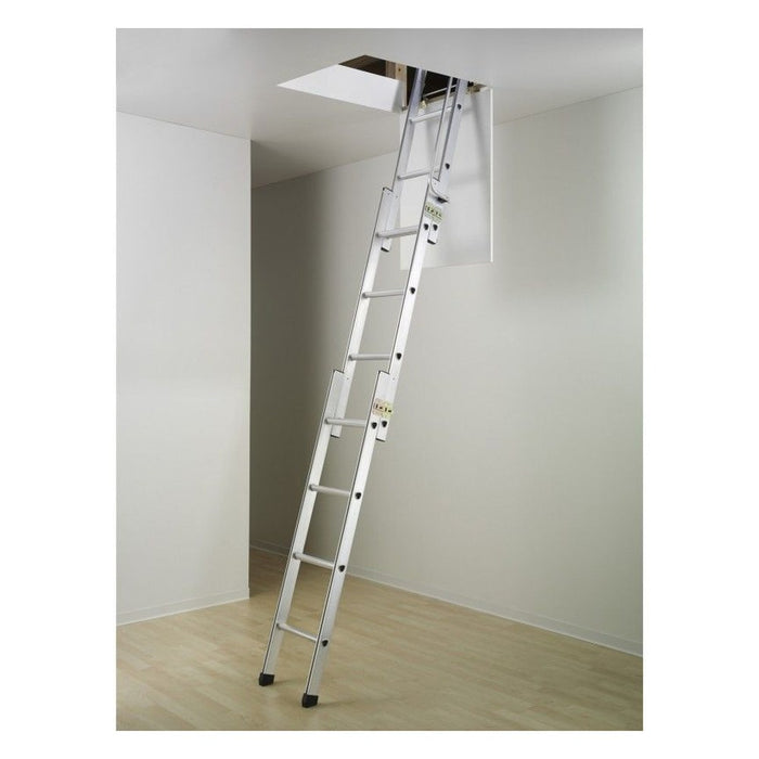 Hailo Escalera escamoteable de aluminio HobbyStep 3x4