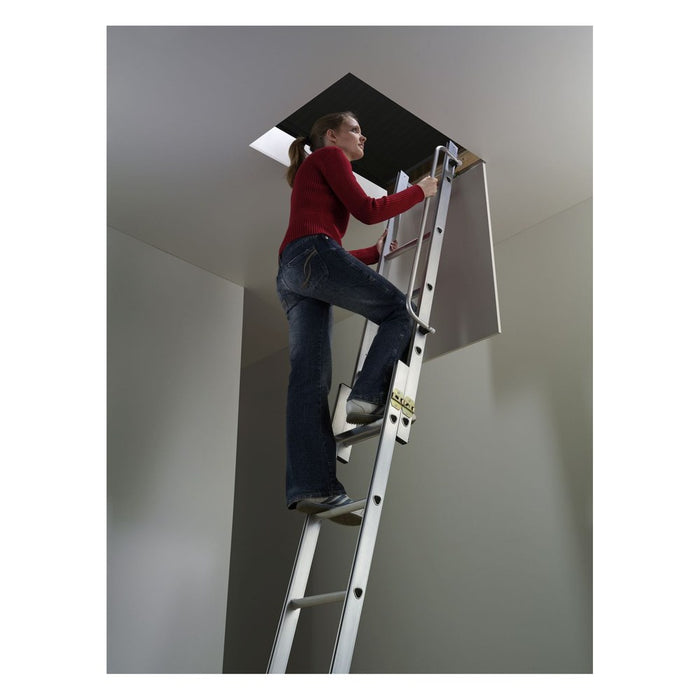 Hailo Escalera escamoteable de aluminio HobbyStep 3x4
