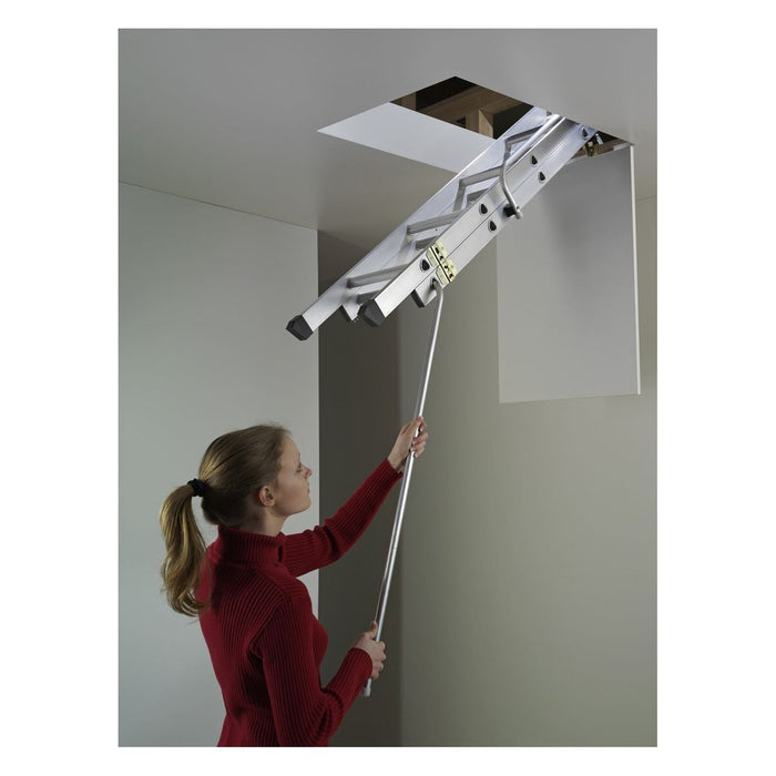 Hailo Escalera escamoteable de aluminio HobbyStep 3x4