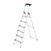 Hailo Escalera de tijera de aluminio con peldaño ancho XXL EasyClix (6 peldaños)