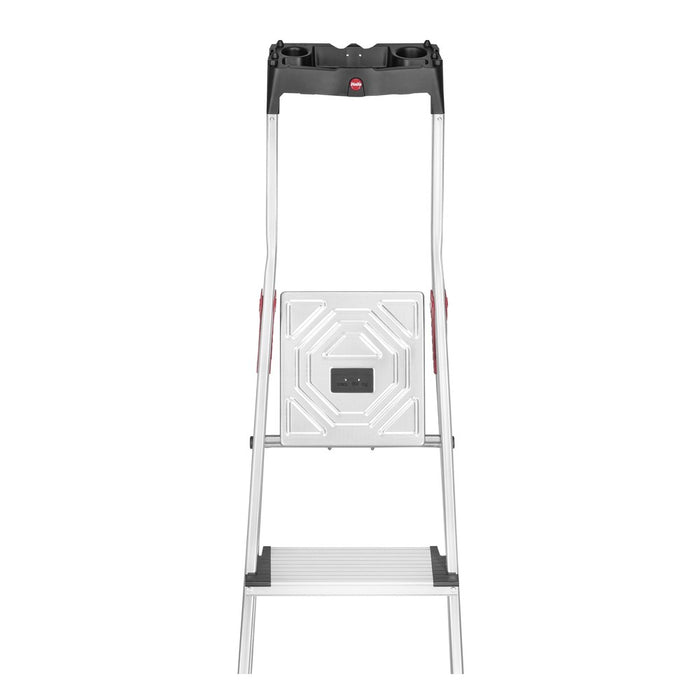 Hailo Escalera tijera aluminio peldaño ancho XXL EasyClix (8 peldaños) R