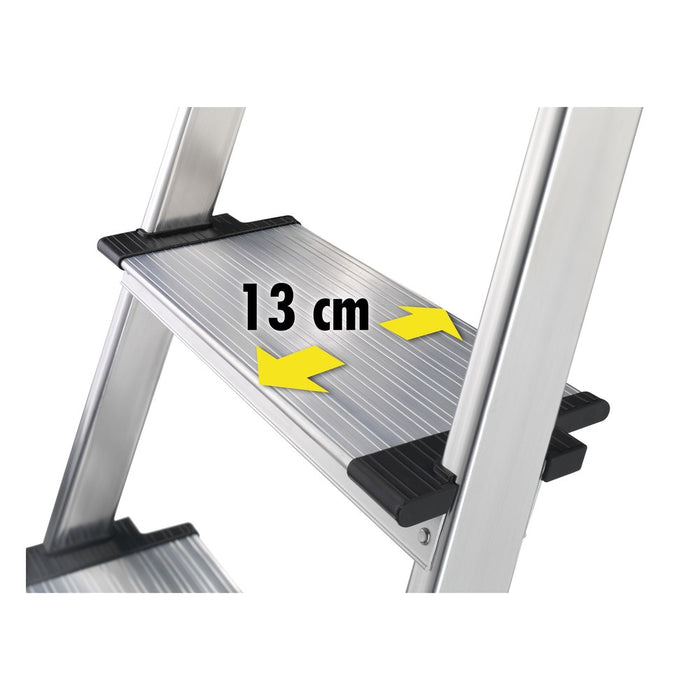 Hailo Escalera tijera aluminio peldaño ancho XXL EasyClix (8 peldaños) R