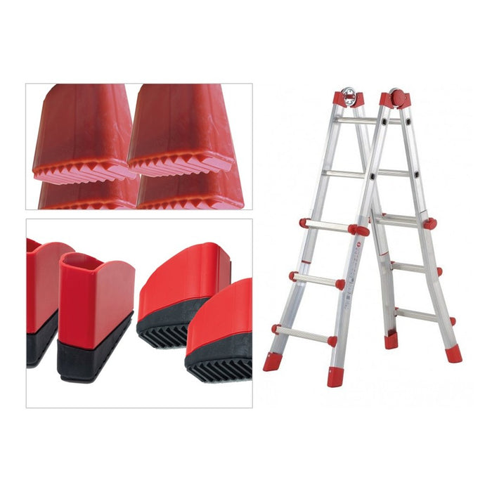 Hailo Juego de 4 pies de escaleras ProfiStep Multi (3, 4 y 5 peldaños)