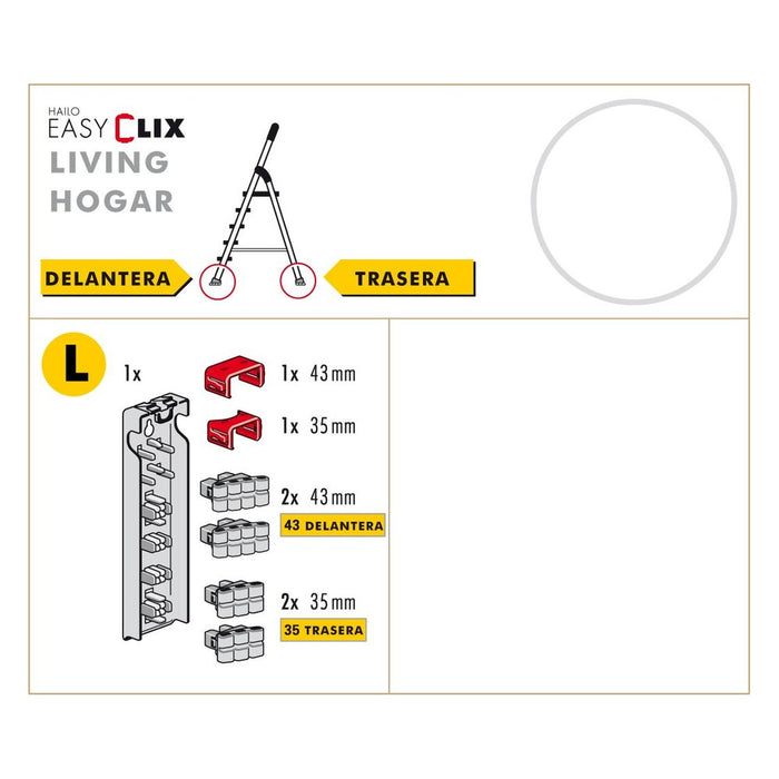 Hailo Juego de 4 tacos EasyClix Living (Hogar) tamaño L