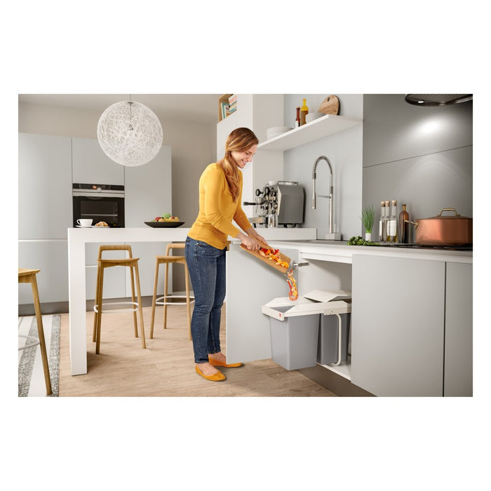 Hailo Cubo de reciclaje integrable Multi-Box duo L de 2x14 litros