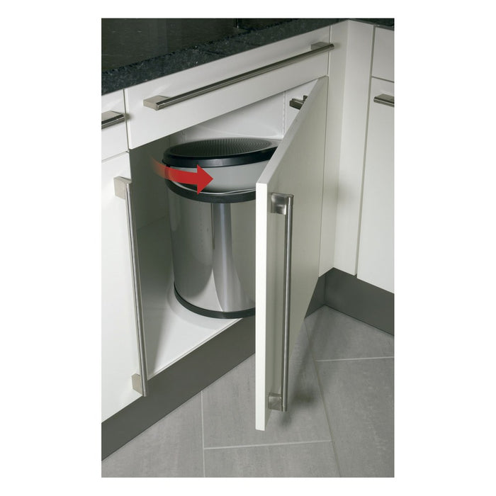 Hailo Cubo de basura integrable de 15 litros Compact-Box gris