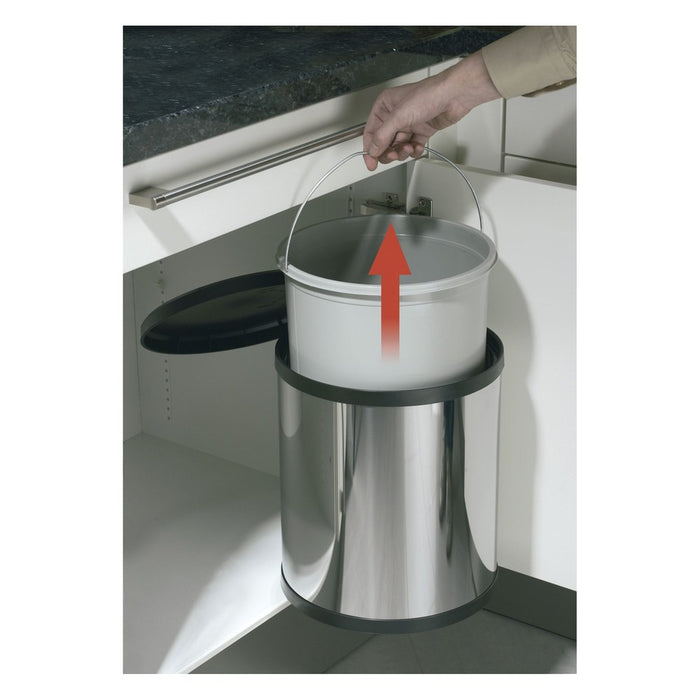 Hailo Cubo de basura integrable de 15 litros Compact-Box gris