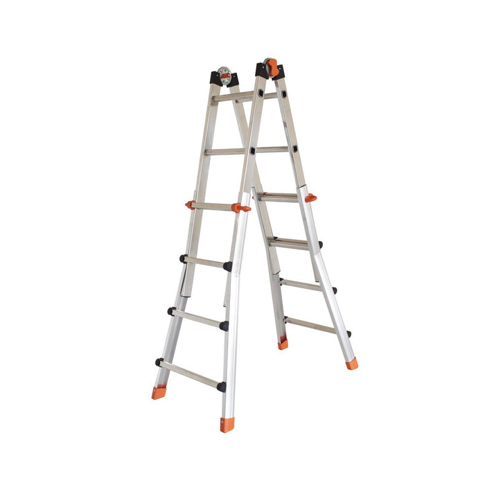 Gierre Escalera telescópica multiposición de aluminio PEPPina de 125 kg (4+4 peldaños)