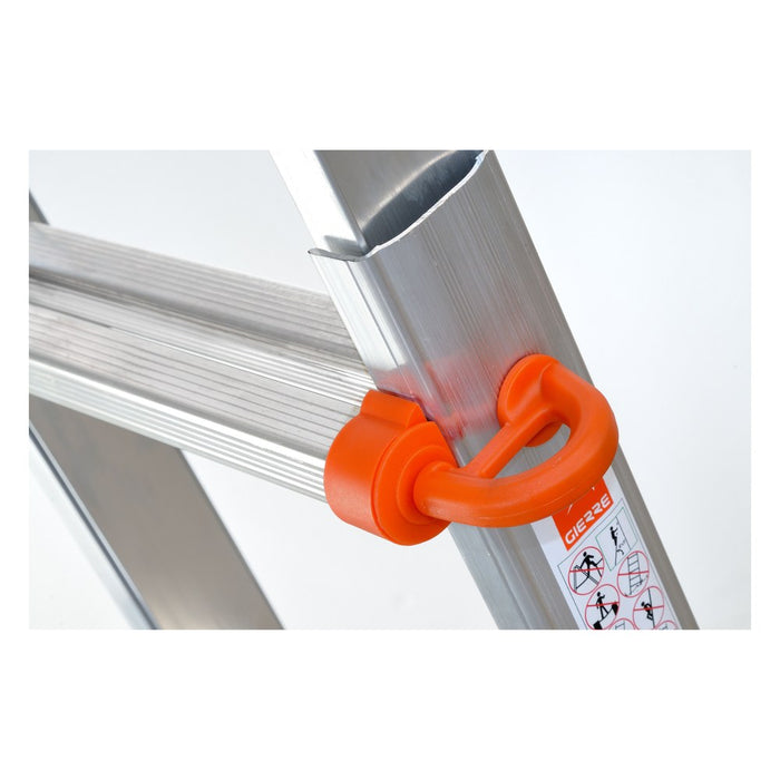Gierre Escalera telescópica multiposición de aluminio PEPPina de 125 kg (4+4 peldaños)