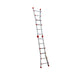 Gierre Escalera telescópica multiposición de aluminio PEPPina de 125 kg (5+5 peldaños)