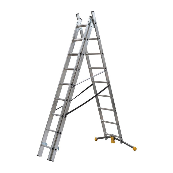 Hailo Escalera combinada de 3 tramos con estabilizador curvo HobbyLOT (3x8)