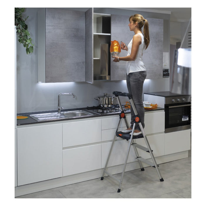 Gierre Mini escalera ultraligera de aluminio Dekorstep (2 peldaños)