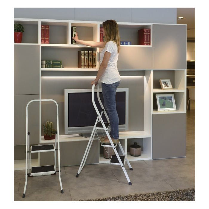 Gierre Mini escalera de acero con estribo Superstep (3 peldaños)