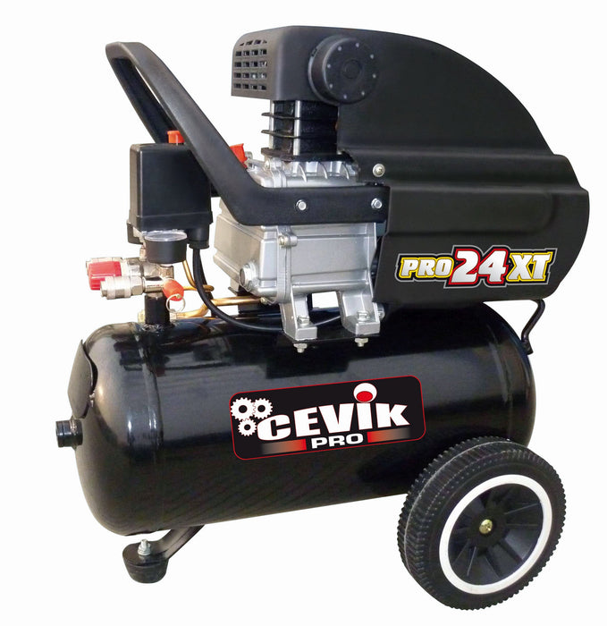COMPRESOR MONOBLOCK CEVIK PRO 24 LITROS 2,5HP 205 LITROS/MINUTO CA-PRO24XT