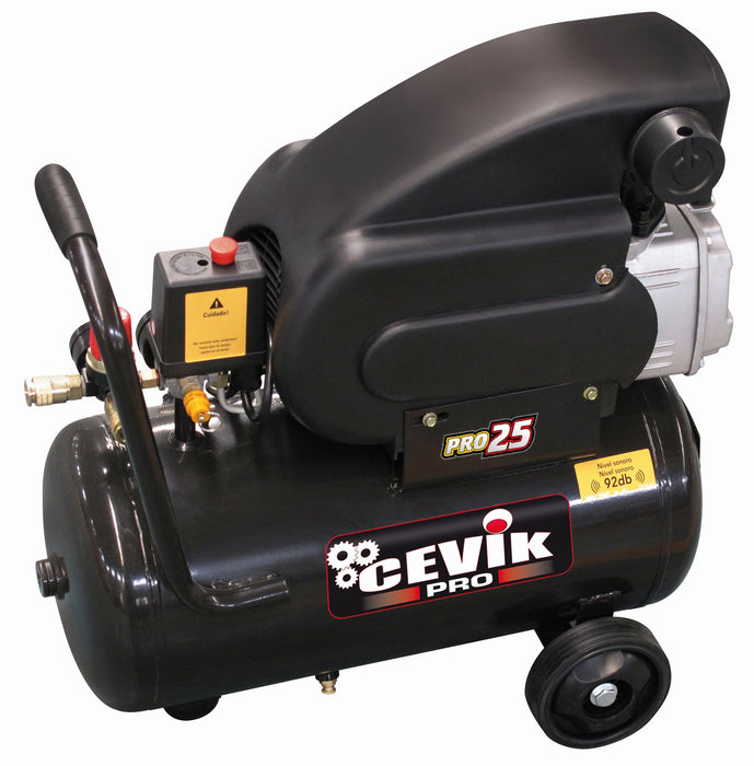 COMPRESOR MONOBLOCK CEVIK PRO 24 LITROS 2HP 195 LITROS/MINUTO CA-PRO25