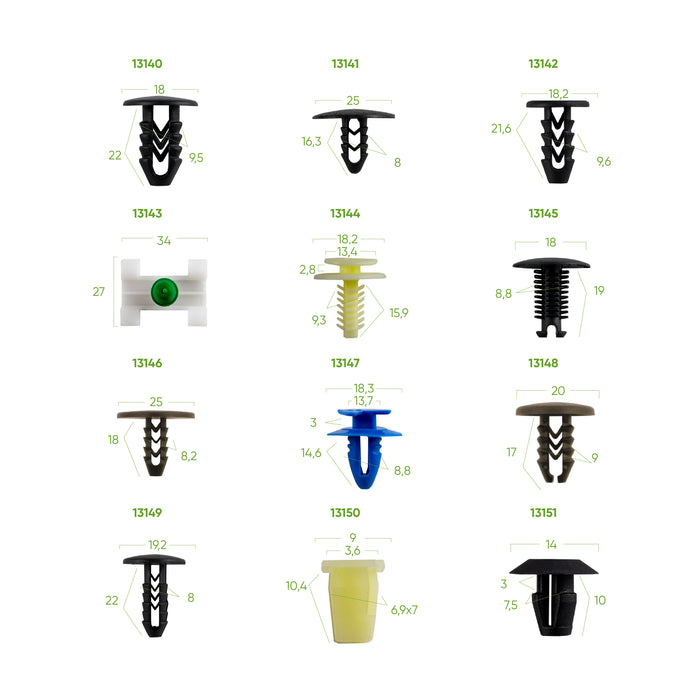 FIAT PLASTIC CLIP CASE 308PCS