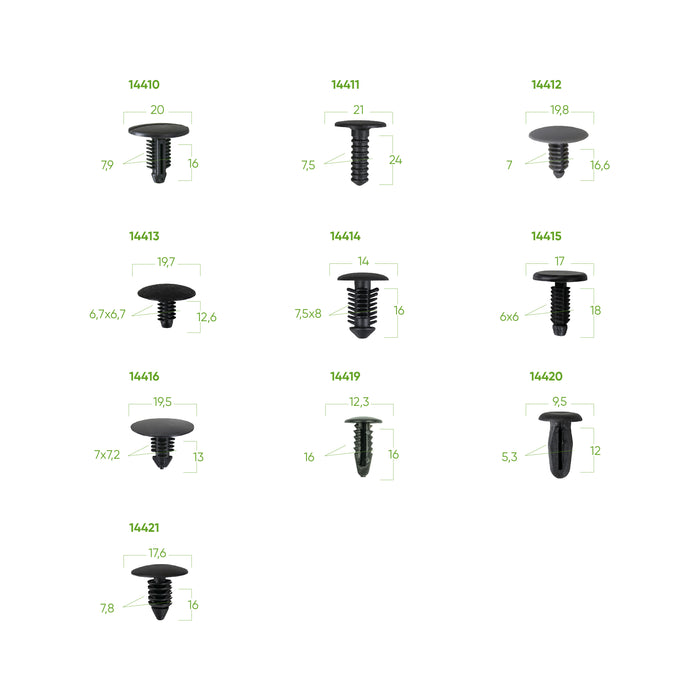 PEUGEOT/CITROËN UPHOLSTERY CLIP KIT 110PCS